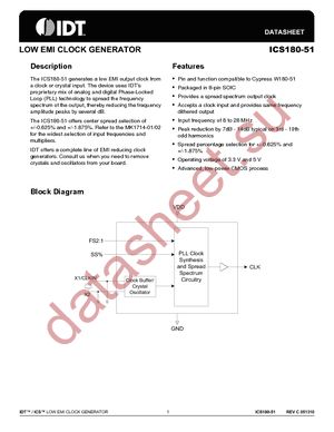 ICS180M-51 datasheet  